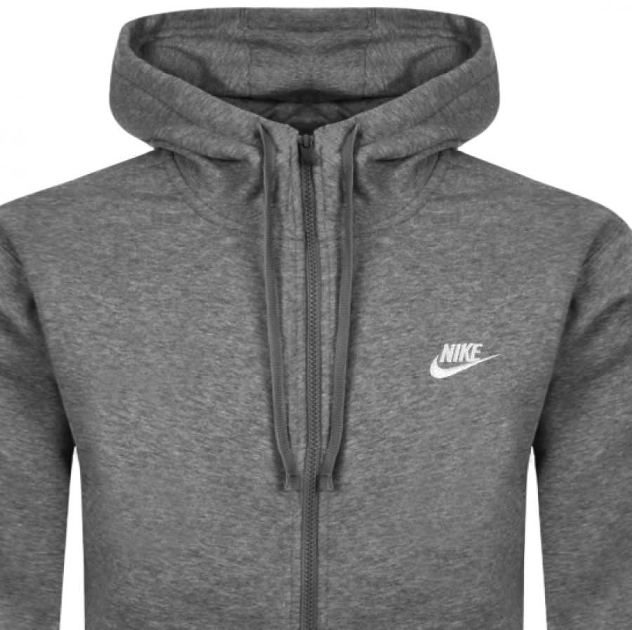 Nike gray hoodie zip clearance